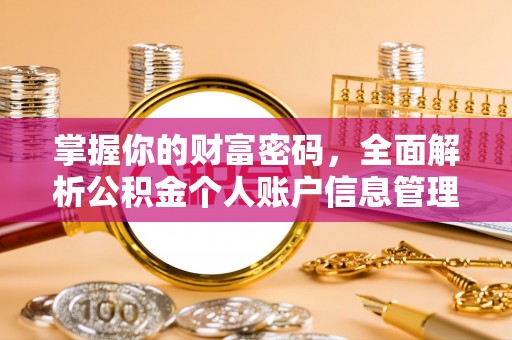 维修掌握你的财富密码，全面解析公积金个人账户信息管理